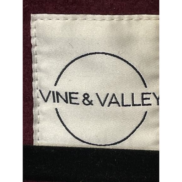 Vine & Valley Coat Womens Small Wine Red Double Breasted Peacoat Long Jacket New - Picture 5 of 10